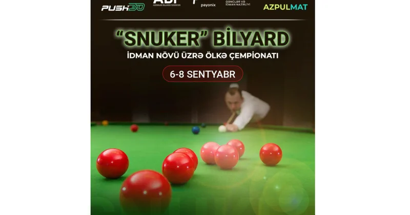 Azərbaycanda ilk dəfə bilyardın “Snuker” növü üzrə ölkə çempionatı keçiriləcək