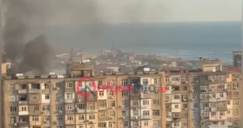 Xətaidə açıq ərazidə yanğın Video+Yenilənib