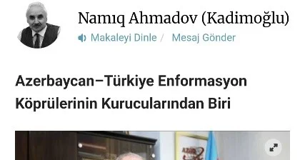 Tanınmış jurnalist Aslan Aslanovun 75 illik yubileyi Türkiyə mətbuatında da işıqlandırılıb