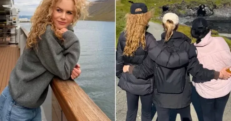 Nikol Kidman qızları ilə İslandiyada KEF ELƏDİ FOTOLENT