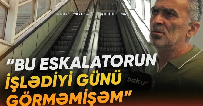 8 Noyabr prospektində xaos: Eskalatorun işlədiyi günü görməmişəm