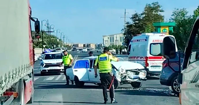 Naxçıvanda “VAZ” və “Hyundai” toqquşdu, sürücülərdən biri xəstəxanalıq oldu VİDEO