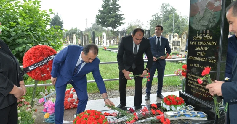 Taleh Qaraşov şəhid Yusif Xəlilovun anım mərasimində iştirak edib FOTOLAR