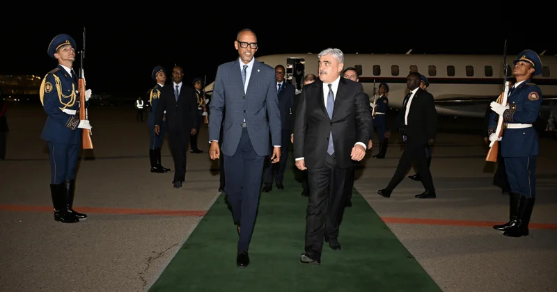 Ruanda Prezidenti Pol Kaqame Azərbaycana rəsmi səfərə gəlib