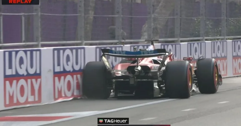 Formula 1: Şarl Leklerin bolidi Bakı trasında qəzaya uğrayıb