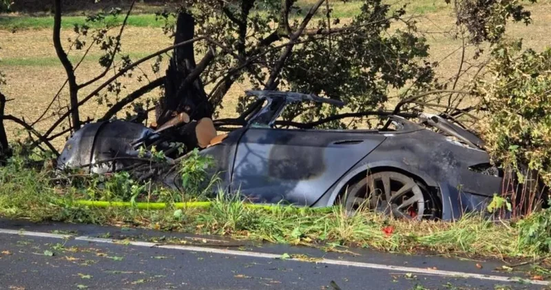 В Германии в запертой Tesla сгорели дети