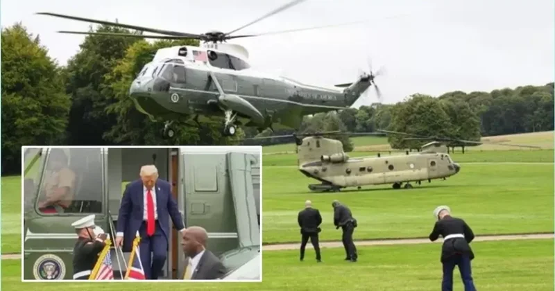Вертолет с Трампом и его женой был вынужден был совершить аварийную посадку