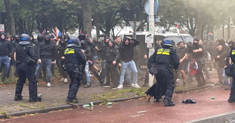 Haaqada etirazçılarla polis arasında toqquşma: saxlanılanlar var