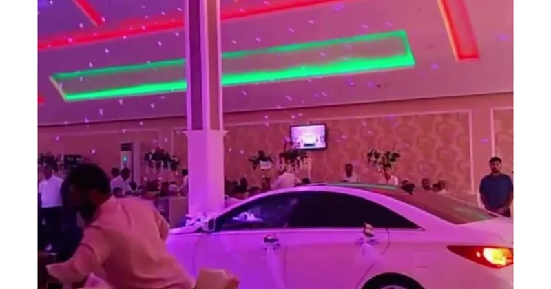 Azərbaycanda bu toy viral oldu: Zala maşınla daxil oldular (Video)