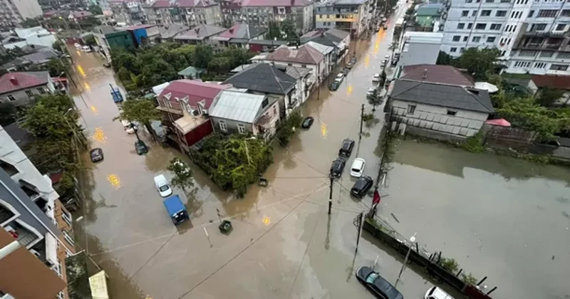 Сильный ливень затопил один из городов Грузии
