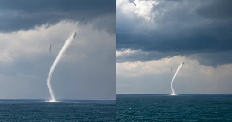 Göyçə gölü üzərində tornado VİDEO