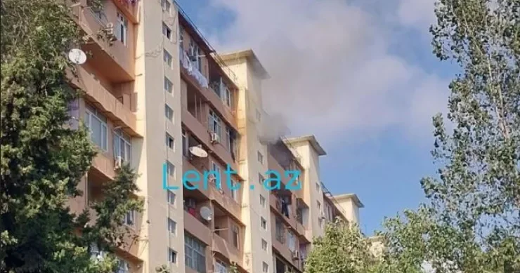 Bakıda yaşayış binasında YANĞIN