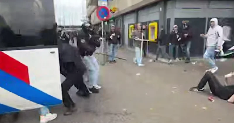 Протестующих призвали не бить полицию видео