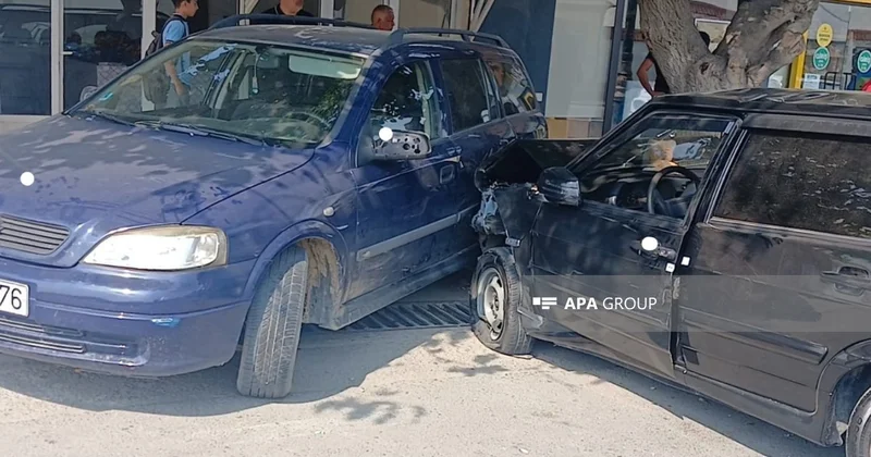 Şəmkirdə 3 avtomobil toqquşub FOTO