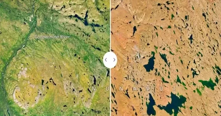 Planetin bir hissəsi qəfil rəngini dəyişdi VİDEO