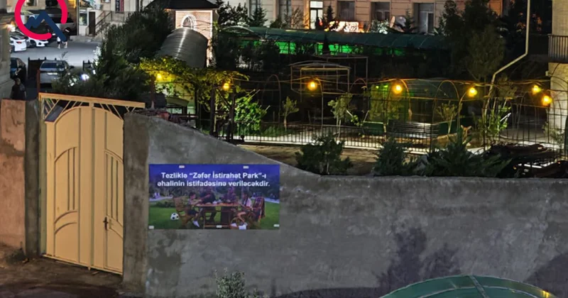 “Bəy Mamed” hasarladığı həyəti istirahət parkına çevirir Foto
