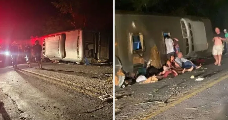 Braziliyada sərnişin avtobusu qəzaya uğradı: 17 ölü