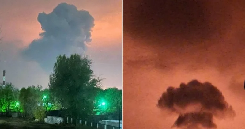 Orenburqda neft, Samarada qaz zavodları vuruldu...YANĞIN... FOTO+VİDEO