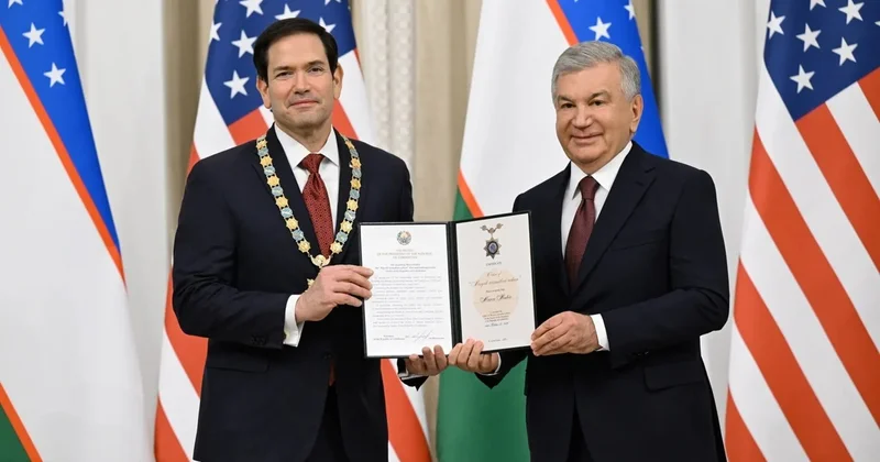 Mirziyoyev Rubio və Trampın elçisini təltif edib