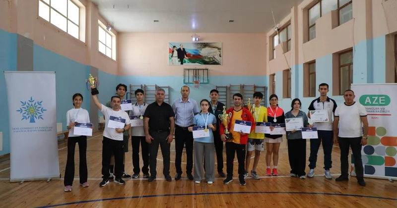 Yasamal rayonunda Zəfərin 6 cı ildönümünə həsr olunmuş stolüstü tennis idman növü üzrə yarış keçirilib FOTO