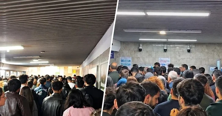 В Бакинском метро объяснили скопление пассажиров у входа на станцию Кёроглу