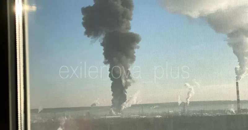 Exilеnova+ публикует кадры атаки на Ухтинский НПЗ Видео