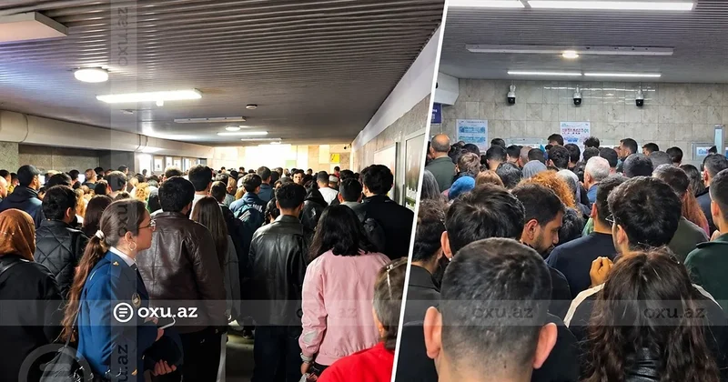 “Koroğlu” metrostansiyasının girişində sıxlıq VİDEO KONKRET