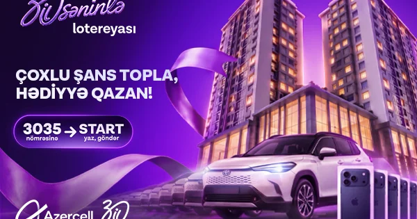 Azercell in yubiley lotereyasında hər həftə 7 iPhone və bir Toyota Corolla Cross uduşa çıxarılır
