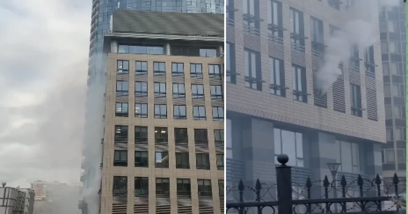 Moskvanın mərkəzində hoteldə yanğın başlayıb, 400 nəfər təxliyə edilib