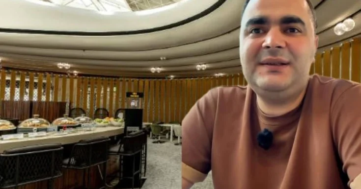 Bakıda aeroportda aparıcının 3 yaşlı uşağını restorana buraxmadılar