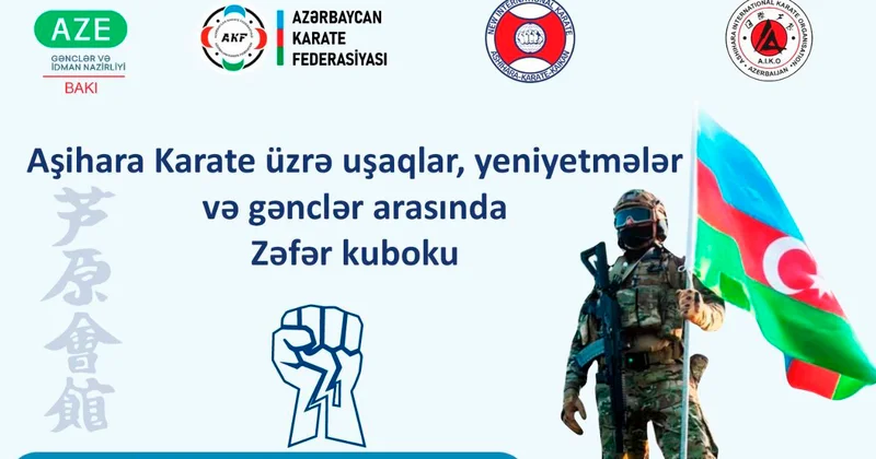 Aşihara Karate üzrə uşaqlar, yeniyetmələr və gənclər arasında “Zəfər Kuboku” turniri keçirilib