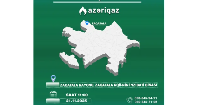 Azəriqaz İB rəhbərliyinin növbəti vətəndaş qəbulu Zaqatalada planlaşdırılır