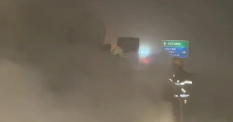 Ələt Astara magistral avtomobil yolunda yük avtomobili yanıb