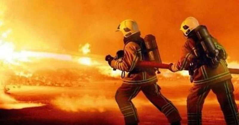 Bakıda obyekt yandı Yanğınsöndürənlər böyük zərərin qarşısını aldı