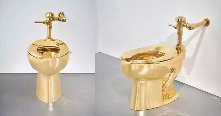 18 karatlıq qızıl unitaz rekord qiymətə satıldı