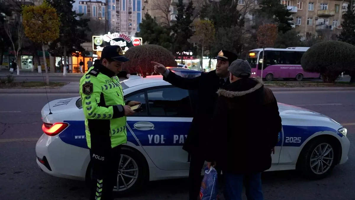 Sumqayıtda qaydaları kobud şəkildə pozan sürücülər cəzalandırldı FOTO