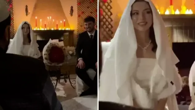 Gəlin dini nikah zamanı verilən suala görün nə cavab verdi VİDEO