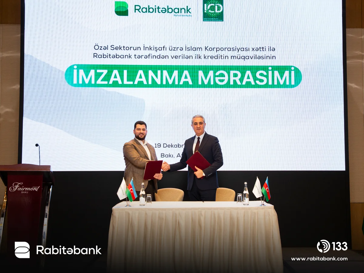 Rabitəbank tərəfindən verilən ilk kreditin müqaviləsinin İmzalanma mərasimi keçirilib