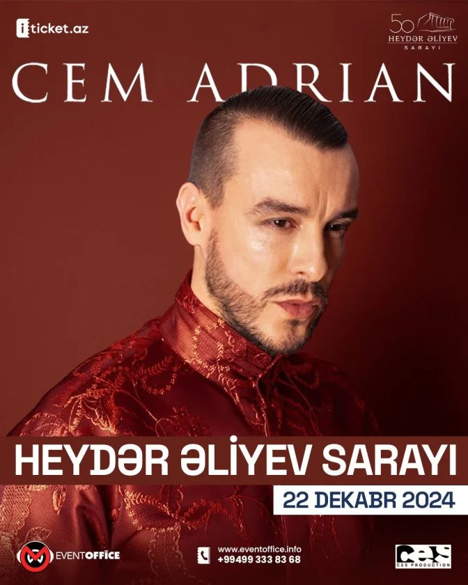 Cem Adrian ilk dəfə Heydər Əliyev Sarayında konsert verəcək