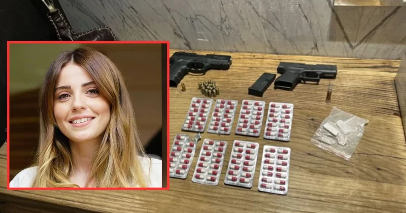Məşhur aktrisa narkotik əməliyyatında saxlanıldı: tapançalar, patronlar... FOTO