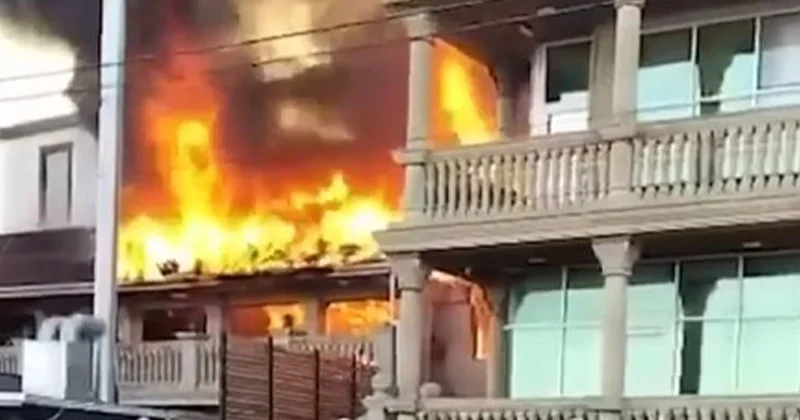 Restorandakı yanğın söndürüldü Video Yenilib