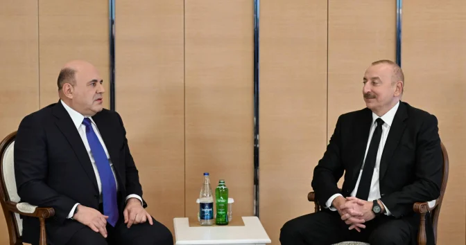 Mişustin Azərbaycan liderinə təbrik ünvanlayıb