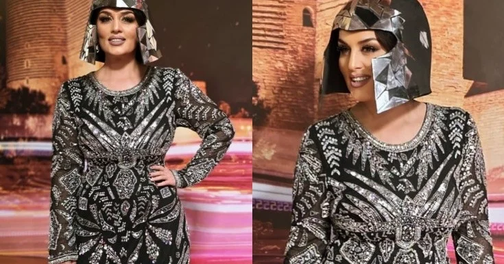 Elza Seyidcahan bu dəfə başına dəbilqə taxtı Fotolar