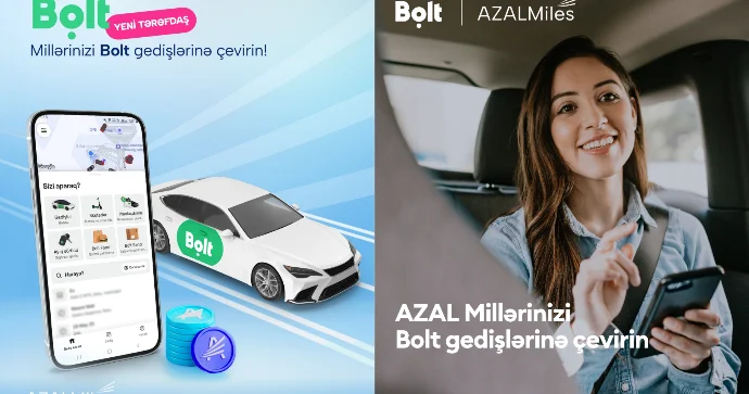 Artıq AZAL dan qalan millərinizi taksi sifarişində xərcləyə biləcəksiz “Bolt”dan YENİLİK VİDEO