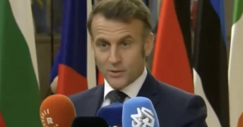 Makron jurnalistlərə əsəbiləşdi Video