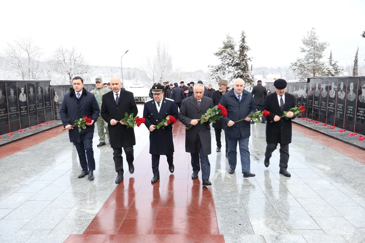 Qanlı Yanvar qurbanlarının xatirəsi Qusarda da ANILDI FOTO/VİDEO