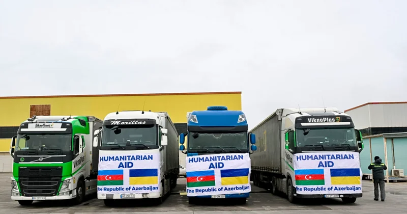 Azərbaycan Ukraynaya 1 milyonluq yardım göndərdi Fotolar