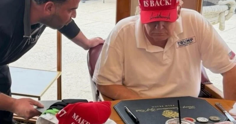 Саддамовские пять динаров у Трампа на столе что бы это значило?