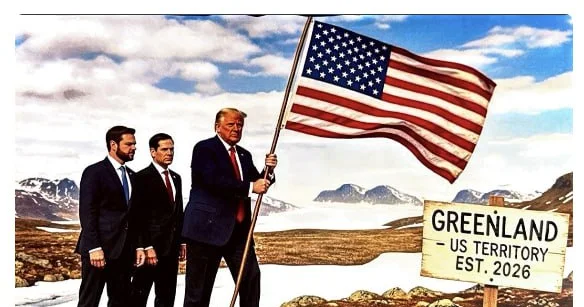 Трамп опубликовал изображение с американской Гренландией и высмеял европейцев Minval Politika