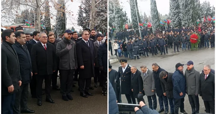 Сын президента Турции посетил Аллею шехидов в Гяндже
